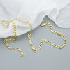 Cuban Chain Hip Hop Necklace S925 Silver Ins Style Geometric Electroplated