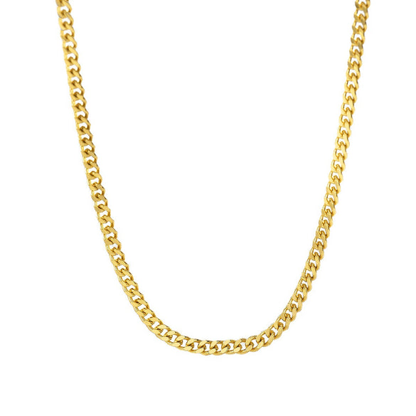 Cuban Chain Necklace Gold Electroplated Simple Street Style
