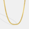 Cuban Chain Necklace Gold Electroplated Simple Street Style