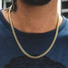 Cuban Chain Necklace Hip Hop Street Culture Wave Pattern Electroplated For Men And Women