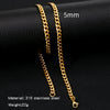 Cuban Chain Necklace Hip Hop Street Culture Wave Pattern Electroplated For Men And Women