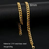 Cuban Chain Necklace Hip Hop Street Culture Wave Pattern Electroplated For Men And Women