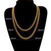 Cuban Chain Necklace Hip Hop Street Culture Wave Pattern Electroplated For Men And Women