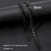 Cuban Chain Necklace Hip Hop Street Culture Wave Pattern Electroplated For Men And Women