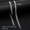 Cuban Chain Necklace Hip Hop Street Culture Wave Pattern Electroplated For Men And Women