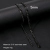 Cuban Chain Necklace Hip Hop Street Culture Wave Pattern Electroplated For Men And Women