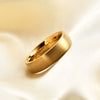 Curved Frosted Tungsten Steel Geometric Ring With Vacuum Plated Finish Simple Unisex Fashion Jewelry Wholesale