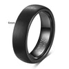 Curved Frosted Tungsten Steel Geometric Ring With Vacuum Plated Finish Simple Unisex Fashion Jewelry Wholesale