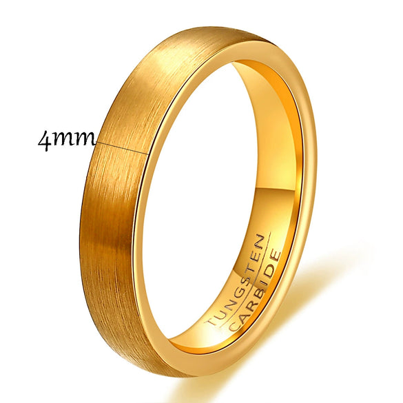 Curved Frosted Tungsten Steel Geometric Ring With Vacuum Plated Finish Simple Unisex Fashion Jewelry Wholesale