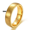 Curved Frosted Tungsten Steel Geometric Ring With Vacuum Plated Finish Simple Unisex Fashion Jewelry Wholesale