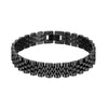 Curved Titanium Steel Bracelet With Five Bead Strap Vacuum Plated Geometric Letter Pattern Adjustable Fashion Bracelet For Men