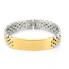 Curved Titanium Steel Bracelet With Five Bead Strap Vacuum Plated Geometric Letter Pattern Adjustable Fashion Bracelet For Men
