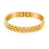 Curved Titanium Steel Bracelet With Five Bead Strap Vacuum Plated Geometric Letter Pattern Adjustable Fashion Bracelet For Men