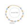 Cute All Match Flower Geometric Stainless Steel And Gold Anklet For Women
