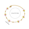 Cute All Match Flower Geometric Stainless Steel And Gold Anklet For Women