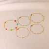 Cute All Match Flower Geometric Stainless Steel And Gold Anklet For Women