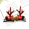 Cute Antlers Plastic Cloth Flannel Hair Clip 1 Pair