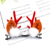 Cute Antlers Plastic Cloth Flannel Hair Clip 1 Pair