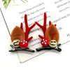 Cute Antlers Plastic Cloth Flannel Hair Clip 1 Pair