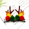 Cute Antlers Plastic Cloth Flannel Hair Clip 1 Pair