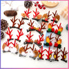 Cute Antlers Plastic Cloth Flannel Hair Clip 1 Pair