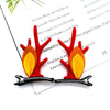 Cute Antlers Plastic Cloth Flannel Hair Clip 1 Pair