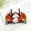 Cute Antlers Plastic Cloth Flannel Hair Clip 1 Pair