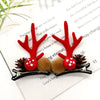 Cute Antlers Plastic Cloth Flannel Hair Clip 1 Pair