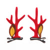 Cute Antlers Plastic Cloth Flannel Hair Clip 1 Pair
