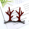 Cute Antlers Plastic Cloth Flannel Hair Clip 1 Pair
