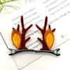 Cute Antlers Plastic Cloth Flannel Hair Clip 1 Pair