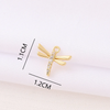 Cute Artistic Dragonfly 18K Gold Plated Zircon Copper Wholesale Jewelry Accessories