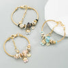 Cute Bear Bow Knot Gold Plated Rhinestones 304 Stainless Steel Alloy Wholesale Bracelets