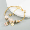 Cute Bear Bow Knot Gold Plated Rhinestones 304 Stainless Steel Alloy Wholesale Bracelets