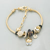 Cute Bear Bow Knot Gold Plated Rhinestones 304 Stainless Steel Alloy Wholesale Bracelets