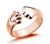 Cute Bear Paw Open Adjustable Ring Alloy Electroplated Light Luxury Animal Inspired Unisex Fashion Ring