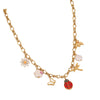 Cute Bee Butterfly Daisy Multielement Stainless Steel Necklace With Ladybug Pendant And Electroplating For Women