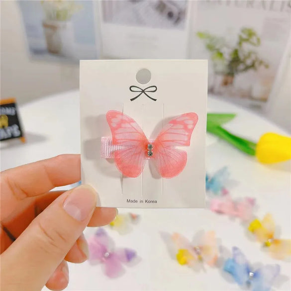 Cute Butterfly Chiffon Hair Clip