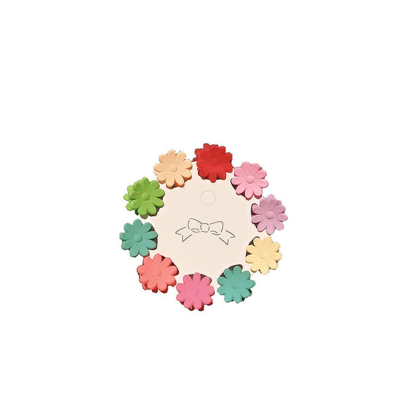 Cute Candy Color Floral Resin Hair Grip Clip Sweet Princess Style Painted Plastic Hair Accessory For Women And Girls