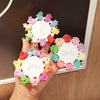 Cute Candy Color Floral Resin Hair Grip Clip Sweet Princess Style Painted Plastic Hair Accessory For Women And Girls