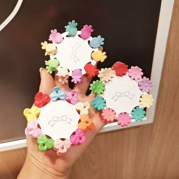 Cute Candy Color Floral Resin Hair Grip Clip Sweet Princess Style Painted Plastic Hair Accessory For Women And Girls