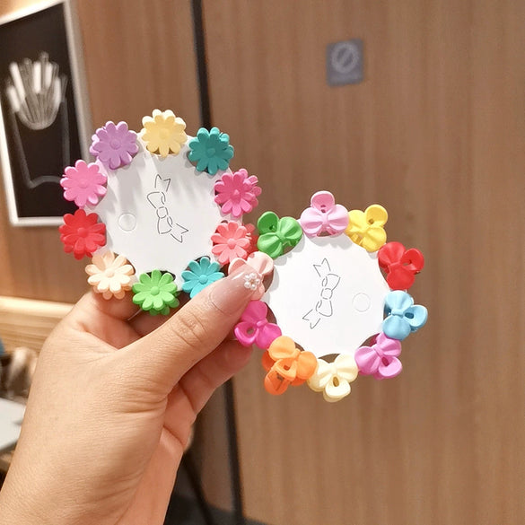 Cute Candy Color Floral Resin Hair Grip Clip Sweet Princess Style Painted Plastic Hair Accessory For Women And Girls