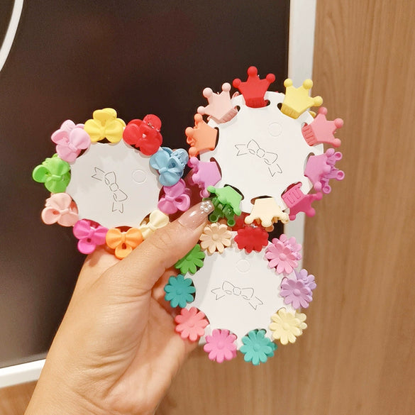 Cute Candy Color Floral Resin Hair Grip Clip Sweet Princess Style Painted Plastic Hair Accessory For Women And Girls