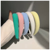 Cute Candy Color Wide Brim Sponge Headband Handmade Geometric Cloth Hair Accessory For Women Wholesale