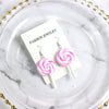 Cute Cartoon Candy Lollipop Ear Hook Earrings For Women Sweet Macaron Style Plastic And Resin Jewelry Wholesale