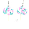 Cute Cartoon Candy Lollipop Ear Hook Earrings For Women Sweet Macaron Style Plastic And Resin Jewelry Wholesale