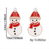 Cute Cartoon Snowman Stud Earrings With Scarf And Hat Rhinestone Electroplated Alloy Earrings With Stainless Steel Posts For Women