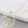 Cute Cat Stainless Steel Plating Pendant Necklace
