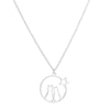 Cute Cat Stainless Steel Plating Pendant Necklace