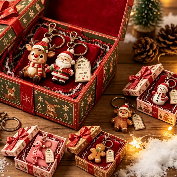 Cute Character Keychain Gift Box With Galvanized Alloy Construction For Wholesale Gift Accessories